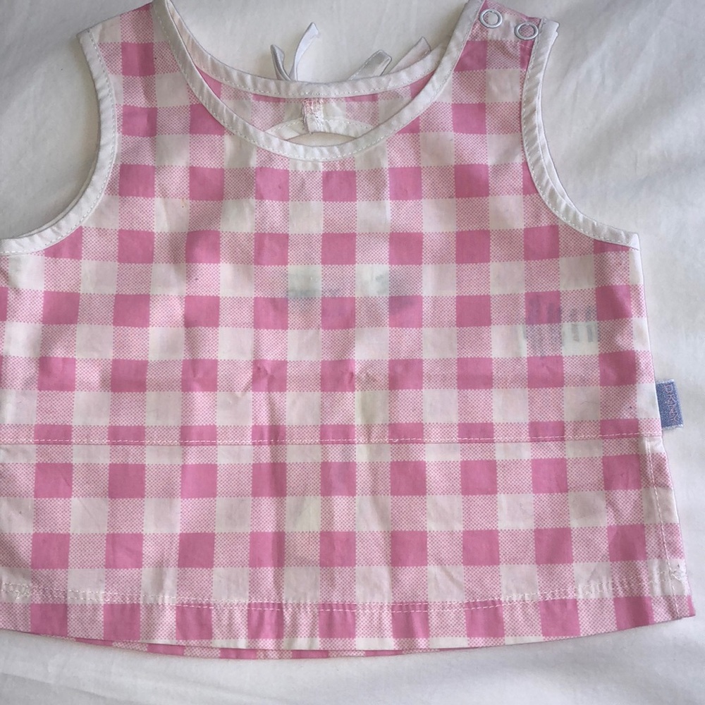 NWT DKNY Kids Pink Gingham Top